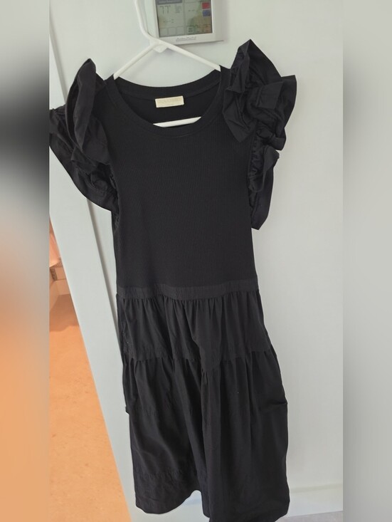 Ulla Johnson Dresses & Skirts - Ulla Johnson Black Ruffled Sleeve Dress - Size 8